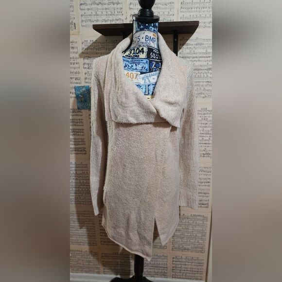 La Fee Verte Cream Pink Knit Long Cardigan Medium - Picture 1 of 7